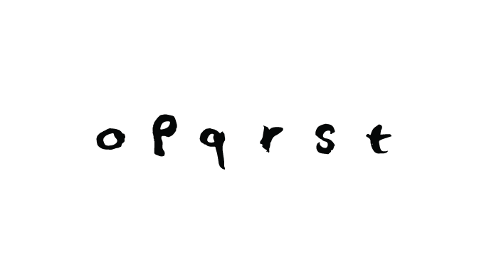 アルファベットフォントを毛筆で書いた無料筆文字ロゴのpng素材の画像