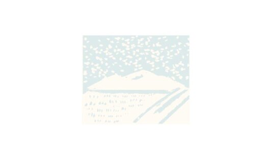 雪景色　イラスト-01yukigeshiki