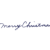 merrychristmasの文字をペンで書いた無料文字ロゴのpng素材の画像